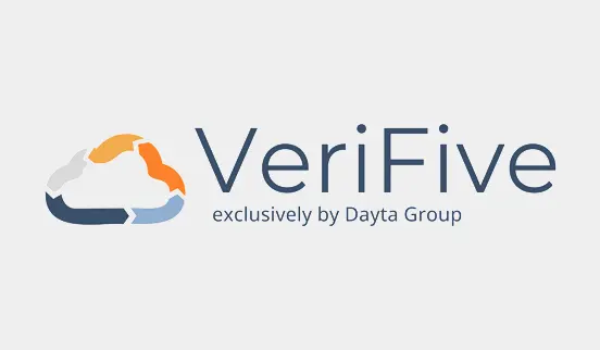 A logo for verifiv, an exclusively by dayta group.