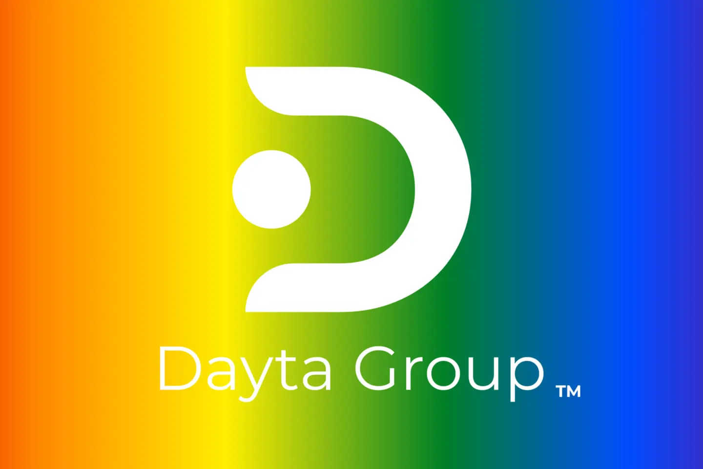 A rainbow colored logo for the dayta group.